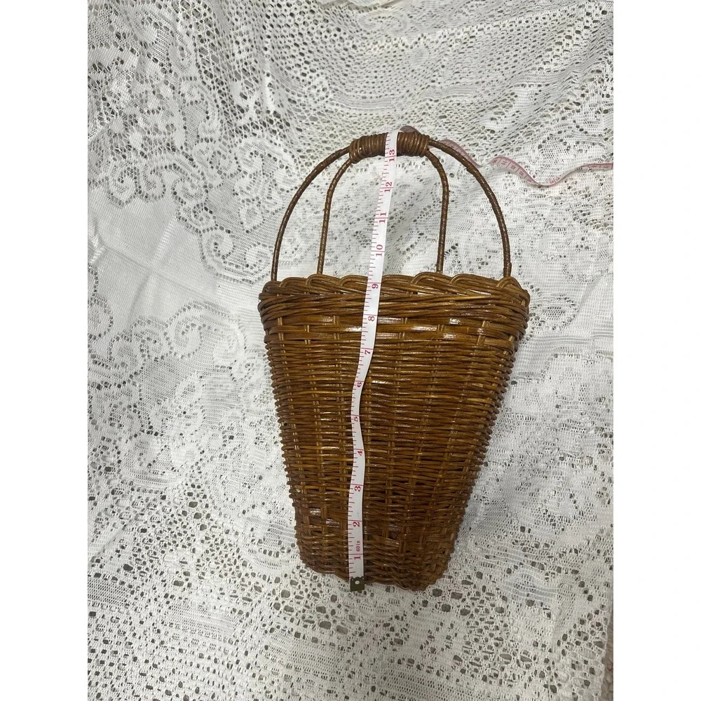 woven hanging wall basket farmhouse - Picture 4 of 6
